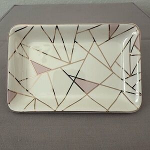 Summer & Rose Geometric Tray in Pink and Gold - Brand New